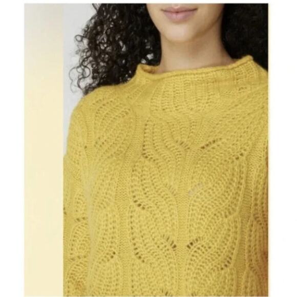 J. Crew Mock Neck Fisherman Cable Knit Lightweight Alpaca Wool Sweater Top XS - Picture 14 of 14